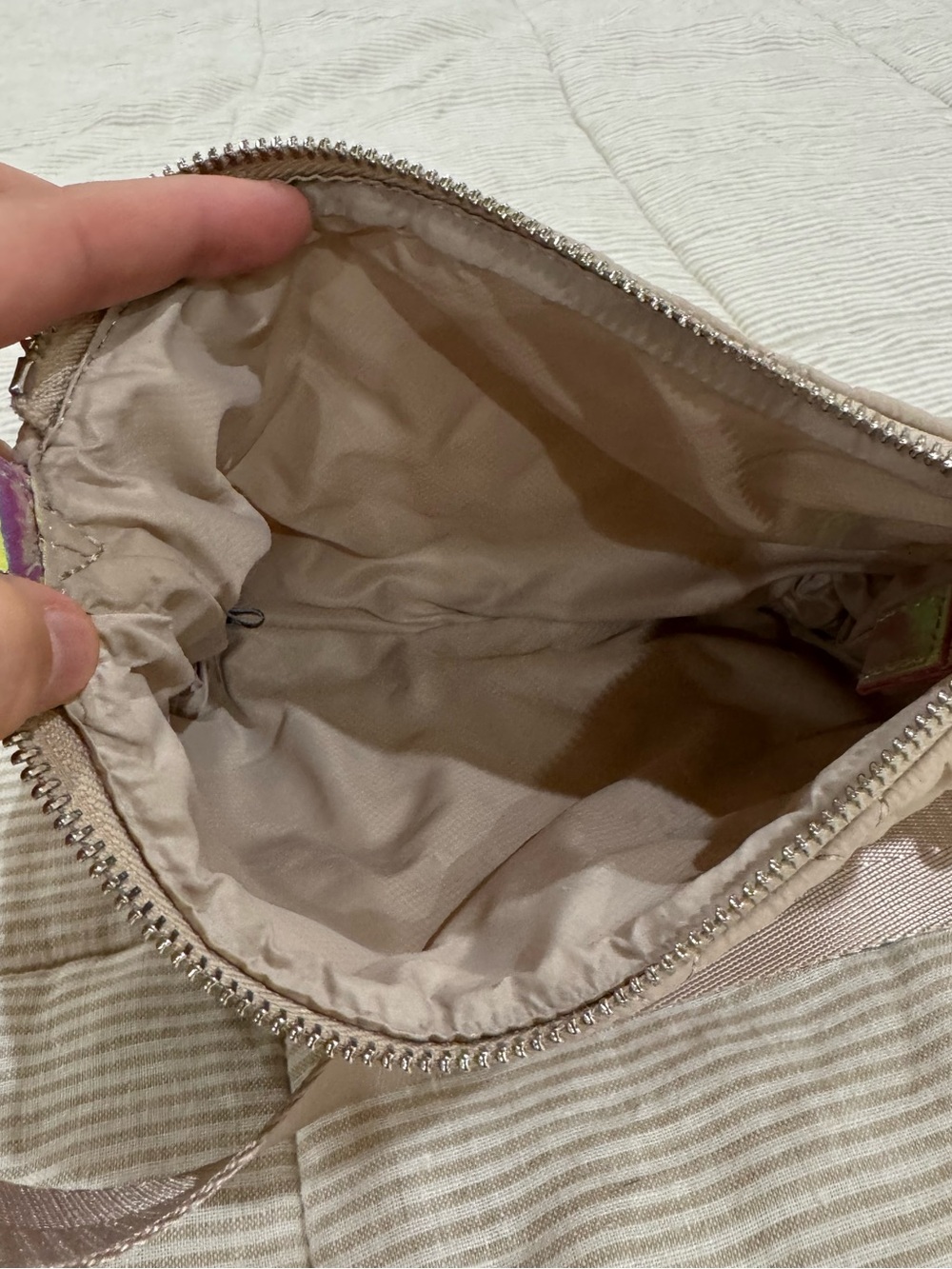 EUC MZ Wallace Quilted Crossbody Bag in Taupe - Picture 6 of 6
